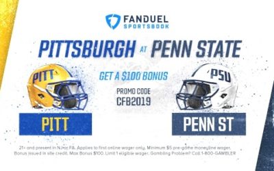 FanDuel Sportsbook $100 Promo for Penn State vs. Pitt Saturday 9/14/19